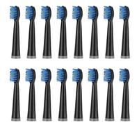 for AUX A11 Electric Toothbrush Replacement Heads Compatible for UPHYLIAN/KONKA/PHYLIAN Soft Brush Bristles Nozzles(16PCS Black)