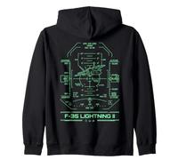 For Avgeeks F-35 Lightning II Stealth Jet Zip Hoodie