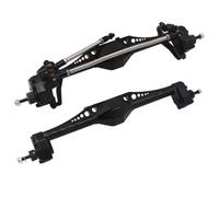 For Axial For Capra 1.9 For Unlimited Trail For Buggy For UTB Currie F9 1/10 RC Crawler Car Upgrade Aluminum Alloy Front And Rear Portal Axle RC Axles(Black,1Set)