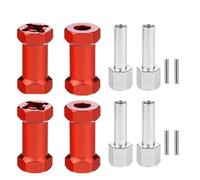 For Axial For Scx10 F350 D90 AX10 CC01 90046 For Tamiya For MST 1/10 Thickness 15mm/20mm/25mm Extension Parts 12mm Hex Wheel Hubs RC Car Crawler Parts RC Accessories(Red,25mm)