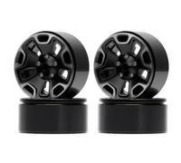For Axial For SCX10 For Tamiya For Traxxas For TRX4 For MST 1/10 4Pc RC Hub Metal 1.9" Beadlock Wheel Rims RC Car Parts RC Beadlock Hubs(Black)