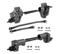 For Axial For SCX10 II 90046 90047 AR44 1/10 Alloy Portal Front Rear Axles With Steering Link Upgrade Parts RC Crawler RC Spare Parts