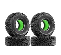 For Axial For SCX10 II III For Traxxas For TRX4 For Tamiya CC01 D90 1/10 4PCS Ultra Soft Sponge Inserts And 1.9 Tires RC Crawler Parts RC Wheels Rims(Green)