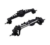 For Axial For SCX10 III AXI03007 1/10 RC Car Crawler Truck Upgrade CNC Aluminum Front And Rear Portal Axle Adjustable Upper Link Mounts RC Axles(Black,1Set)