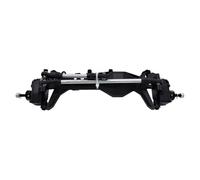For Axial For SCX10 III AXI03007 1/10 RC Car Crawler Truck Upgrade CNC Aluminum Front And Rear Portal Axle Adjustable Upper Link Mounts RC Axles(Black,Front axle)