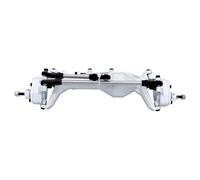 For Axial For SCX10 III AXI03007 1/10 RC Crawler Truck Upgrade CNC Aluminum Front And Rear Portal Axle Adjustable Upper Link Mounts RC Axles(Silver,Front axle)
