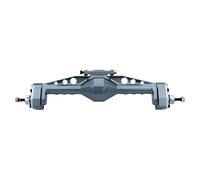 For Axial For SCX10 III AXI03007 1/10 RC Crawler Truck Upgrade CNC Aluminum Front And Rear Portal Axle Adjustable Upper Link Mounts RC Axles(Gray,Rear axle)