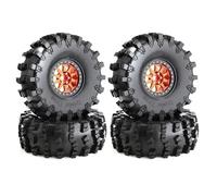 For Axial For SCX10 Pro For Wraith For Capra For Traxxas For TRX4 1/10 4pcs 150mm 2.2" Metal Beadlock Wheel Rim Tire Set RC Crawler Car Rc Car Tires