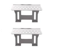 For Axial For SCX10 TF2 For RGT 86100 1/10 RC Crawler Upgrade Parts Tough Armor Side Plates Metal Pedals Slider Decoration Car Accessories RC Accessories(Silver)