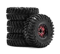 For Axial For SCX24 AX24 For TRX4M For FCX24 1/18 Black Brass 1.0" Beadlock Wheel Tires Set RC Crawler Car RC Repairs Models Spare