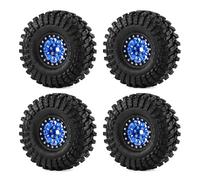 For AXIAL For TRX4 For SCX10 III Portal Axle Rig RC Crawler 1.9" Tires On Aluminum Beadlock Rims, Sticky Rubber 12mm Hex Wheel Set Component