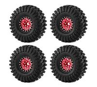 For AXIAL For TRX4 For SCX10 III Portal Axle Rig RC Crawler 1.9" Tires On Aluminum Beadlock Rims, Sticky Rubber 12mm Hex Wheel Set Component