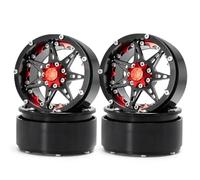 For Axial For Wraith For Trx-4 1/10 Rc Crawler Model Car Metal 2. Inch Beadlock Wheel Rims Hubs With 137Mm Od Rubber Tires Part Rc Accessories