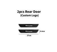 (For B-ENZ, 2pcs Rear door) New Carbon fiber Customized Car Door illuminated Sill Logo Projector Lamp