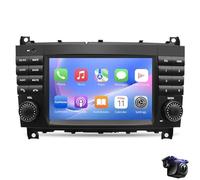 For B-enz CLC C CLK Class W203 W209 AMG C55 C63 AMC 2004-2011 Car Radio Stereo Carplay Android Auto 7 Inch Touch Screen Bluetooth FM RDS/WiFi GPS Navigation SWC AHD Backup Camera(Color:8CORE 6+128G)