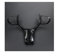 For B&MW 1 2 3 4 Series F20 F21 F22 F32 F33 F06 M2 M3 Car Steering Wheel Button Frame Cover Trim Sports Style Stickers Panel Car Panel Cover Trim(Black,Half cover)