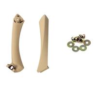for B&MW 3 Series E90 E91 Car Inner Door Handle Panel Sedan Pull Trim Cover 51417230850 51419150335 51419150340 Inner Door Handle(Beige-Set-Left)