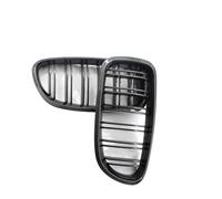 For B&MW F10 F18 F02 F11 M5 2010 2011 2012 2013 2014 2015 Grill Grille Gloss Black Kidney Sport Dual Slat Car Grille Mesh(Double Line Carbon)