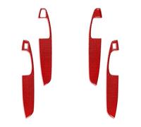 For B&MW For E46 1998-2005 Car Center Console Trim Carbon Fiber Window Lift Control Button Panel Interior Decorative Stickers Power Window Control Switch(Red)