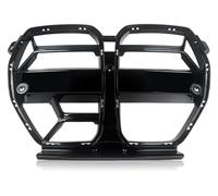 For B&MW For G80 M3 G82 G83 M4 2021-2023 Style Front Hood Kidney Carbon Fiber Look Glossy Black Bumper Grille Car Mesh Front Left Right Grille(Glossy Black)