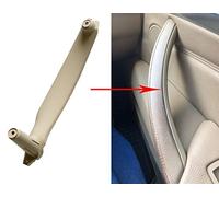 for B-MW X5 X6 Door Handle, Interior Door Handle Inner Bracket Right Front/Right Rear Passenger Side Door Armrest Trim for B-MW E70 E71 E72 (Left, Beige)