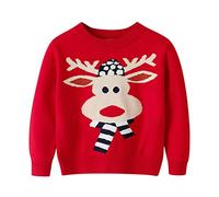 for Baby Girl Girls Outfit My First Boy Cartoon Knitted Long Sleeve Cardigan Warm Autumn Top Knitwear Coat for Toddler Red