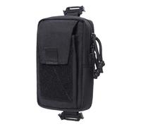 for Backpack Accessories: Zippered Pocket on Shoulder Strap, Nylon Gear Organizer, Modular Holder for General Purpose | Multipurpose adds Bag to Bag, Black, Consulte la descripción, See description