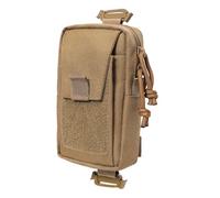 for Backpack Accessories: Zippered Pocket on Shoulder Strap, Nylon Gear Organizer, Modular Holder for General Purpose | Multipurpose adds Bag to Bag, Khaki, Consulte la descripción, See description