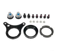 For Bafang Drive Motor Mounting Kit for BBS01B BBS02B 68-120mm Bottom Bracket, Electric For Bike Conversion Hardware with Chainring Bolts and Adapter Plate, Black