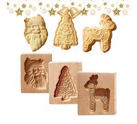 for Baking - Wooden Baking Tools for Embossing Decoration, Decorative Mould for Biscuits Shortbread in the Shape of Deer - for Home Kitchen Snacks Shortbread Chocolate Cake