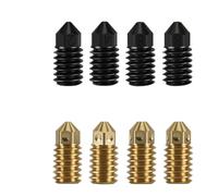 For Bambu Lab A1/A1 Mini 0.2 0.4 0.6 0.8mm Hard Steel Brass Replaceable Nozzle For Bambulab A1 Upgrade Hotend distinctive(Hotend 0.4mm,5Pcs)