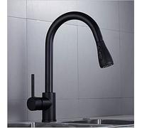 for Bar Farmhouse Commercial, Faucet Pull Out Kitchen Handle Single Hole 360 Rotate, Copper White/Nickel/Gold Swivel Sink Mixer Tap