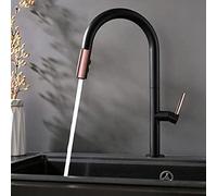 for Bar Farmhouse Commercial, Luxury Kitchen Faucet, Hot Cold Deck Mount Rotatable Funct Modes Mixer Tap, Pull Out Spout Europe Sink Faucets (Color : Type a