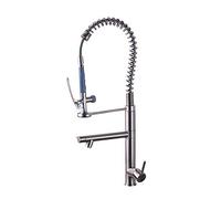 for Bar Farmhouse Commercial, Sturdy Pre Rinse Spring Down Sink Single Handle with Sprayer, Black Bronze Pull Out Kitchen Faucet