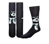 For Bare Feet Fbf Unisex-Adult Realistic Dog Breed Sock, Schnauzer Realistic, One Size
