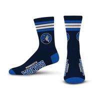 For Bare Feet Men's 4 Stripe Deuce NBA Crew Sock Large, Team, L