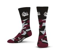 For Bare Feet Men's Shattered Camo Crew Sock NCAA, Team Color, L