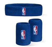 For Bare Feet NBA Classic LOGOMAN Headband & Wristband 3 Pack Royal OSFM