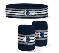 For Bare Feet NBA Dallas Mavericks Officially Licensed Team Logo Headband & Wristband Combo Pack Team Color OSFM
