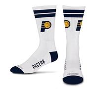 For Bare Feet NBA White Stripes Crew Sock LARGE