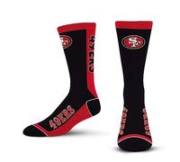 For Bare Feet NFL SAN FRANCISCO 49ERS MVP Crew Sock Team Color Large