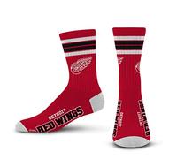 For Bare Feet Unisex's 4 Stripe Deuce Crew NHL Sock, Team Color, M