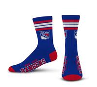 For Bare Feet Unisex's 4 Stripe Deuce Crew Sock, Team Color, M