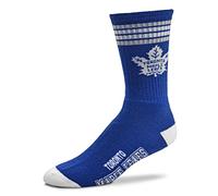 For Bare Feet Unisex's 4 Stripe Deuce Crew Sock, Team Color, M
