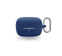 For Baseus Bass BD1 Wireless Earbuds,daunke Soft Silicone Protective Cover,Skin Case with Carabiner,Full Protection,Blue