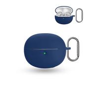 For Baseus Bowie MC1 Pro Wireless Earbuds,daunke Soft Silicone Protective Cover,Skin Case with Carabiner,Full Protection,Blue