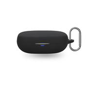 For Baseus Bowie MF1 Wireless Earbuds,daunke Soft Silicone Protective Cover,Skin Case with Carabiner,Full Protection,Black