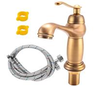 For Bathroom Basin Faucet Antique Brass Mixer Solid Copper Luxury Europe Style