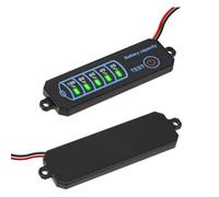 for battery Capacity Indicator 5-30V LED Voltmeter for LiFePO4 Lithium Acid EV Power Level Display Module Black