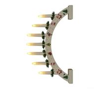 for battery Powered LED Arch 39cm Wire-Free Window Sill Display(B) | Warm white LEDs, wooden finish, 39cm length, for battery powered, indoor festive display